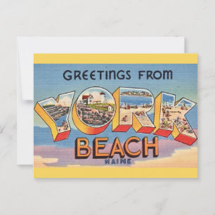 Cartão Postal Cumprimentos de York Beach Maine