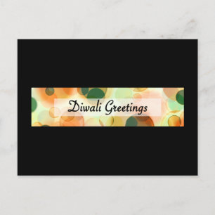 Cartão Postal cumprimentos do diwali (bokeh escuro)