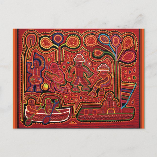 Cartão Postal Cuna Indian Men in Cayucos (Frente)