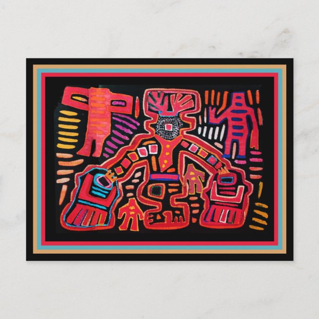 Cartão Postal Cuna Indian Tribal Shaman (Frente)