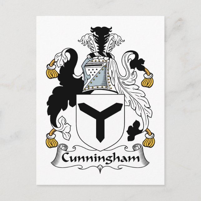Cartão Postal Cunningham Family Crest (Frente)