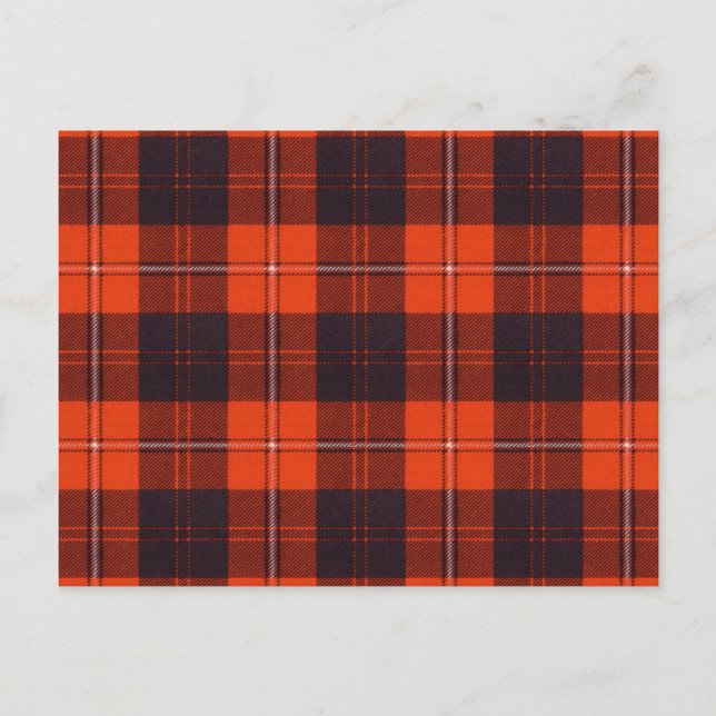 Cartão Postal Cunningham Scottish Tartan (Frente)