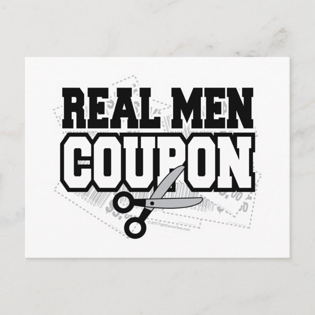 Cartão Postal Cupão de Homens Reais (Frente)