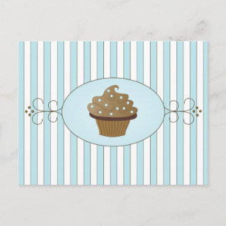 Cartão Postal Cupcake azul
