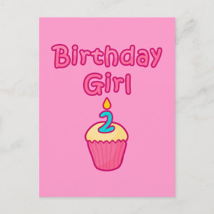 Cartão Postal Cupcake Birthday Girl 2