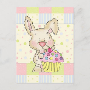 Cartão postal Cupcake Bunny