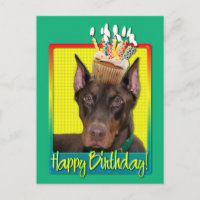 Cupcake de aniversário - Doberman - Red - Rocky