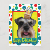 Cupcake de aniversário - Schnauzer