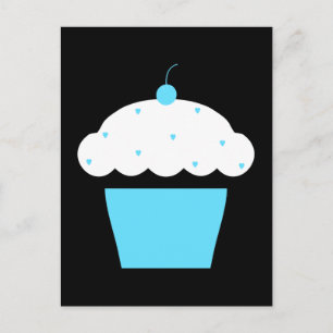 Cartão Postal cupcake de cereja
