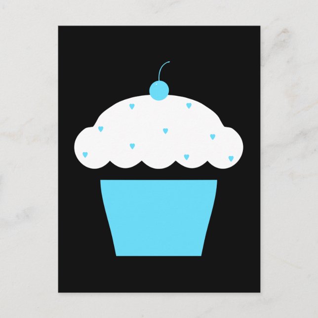 Cartão Postal cupcake de cereja (Frente)