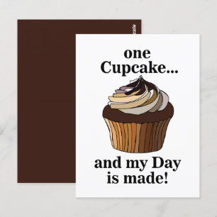 Cartão Postal Cupcake E Meu Dia Fica Feito Cupcake