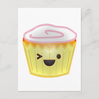 Cartão Postal Cupcake Emoticon