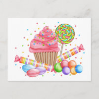 Cupcake Maravilha Candy Lollipop Doces Tarts