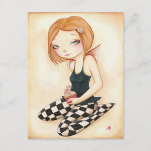 Cartão Postal Cupcake ruim - cupcake de fantasia fada