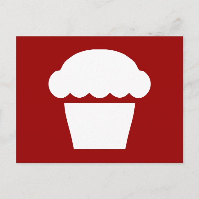 Cartão Postal cupcake simples (Frente)