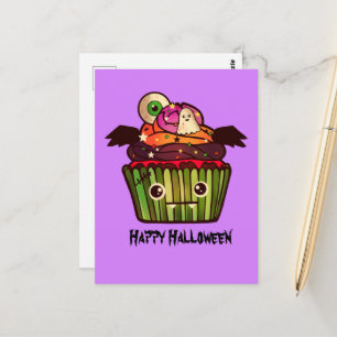 Cartão Postal Cupcake Spooky Halloween