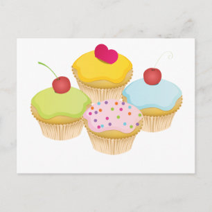 Cartão Postal Cupcakes
