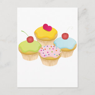 Cartão Postal Cupcakes