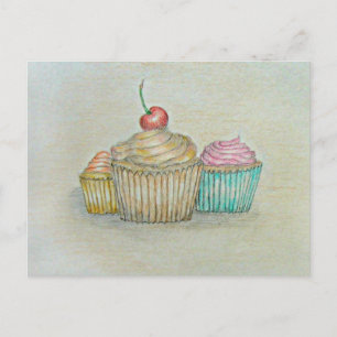 Cartão Postal cupcakes