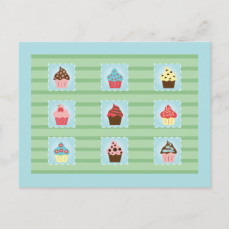 Cartão Postal Cupcakes charmosos