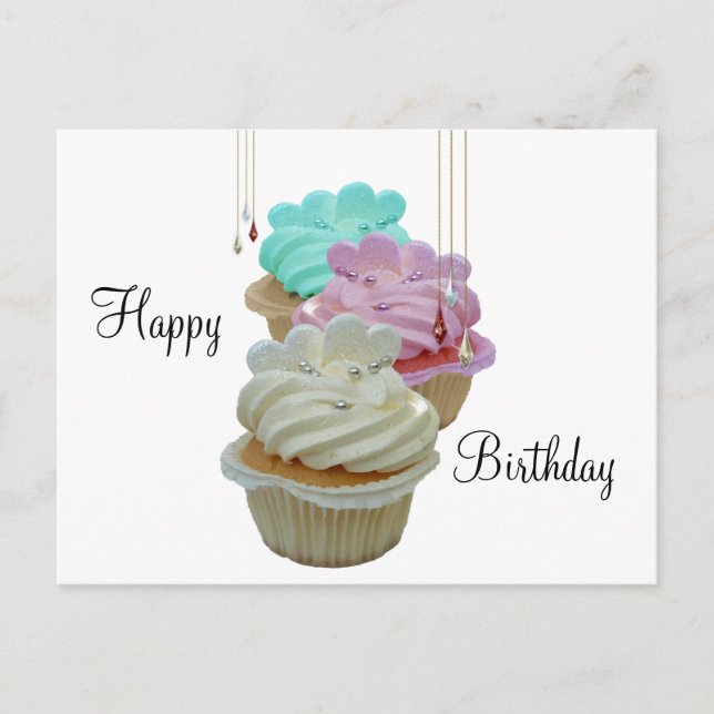 Cartão Postal Cupcakes com Bling! (Frente)