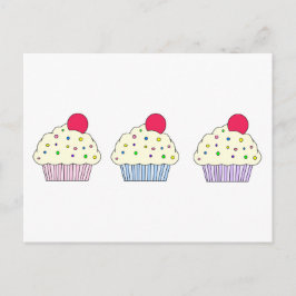 Cartão Postal Cupcakes de baunilha