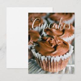 Cartão Postal Cupcakes de Fosco de chocolate Comida Vazio de fot