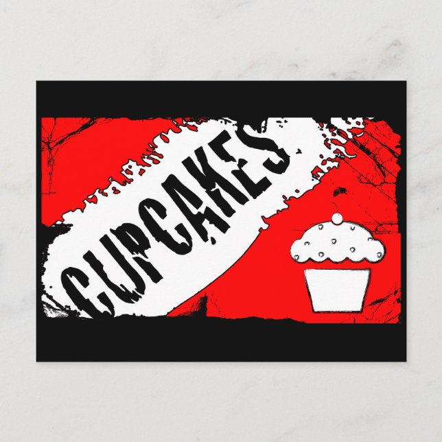 Cartão Postal cupcakes de migalhas (Frente)