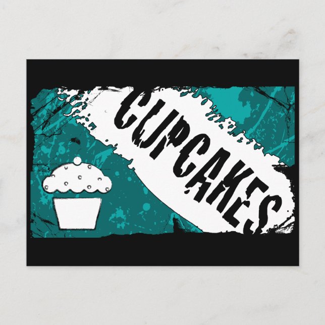 Cartão Postal cupcakes de migalhas (Frente)