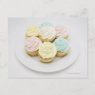 Cartão Postal Cupcakes na White Plate