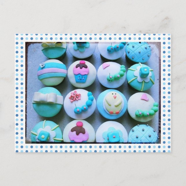Cartão Postal Cupcakes para bebês (Frente)