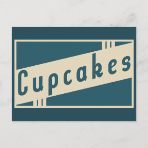 Cartão Postal cupcakes retrorreflectores