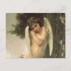 Cartão Postal Cupido (Cupidon) Angel Portrait de Bouguereau