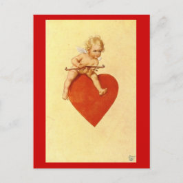 Cartão Postal Cupido num Cardíaco - Cartão-postal