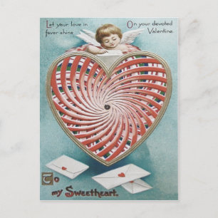 Cartão Postal Cupido Querubim Anjo Caleidoscópio