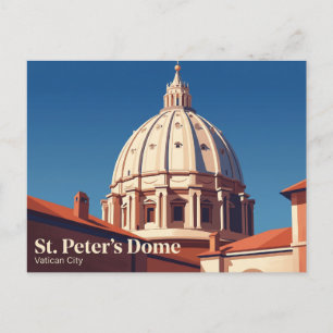 Cartão Postal Cúpula de São Pedro (Cupola) Cidade do Vaticano