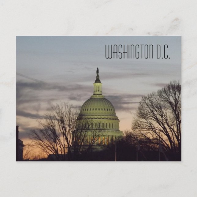 Cartão Postal Cúpula do Edifício do Capitólio dos EUA Washington (Frente)