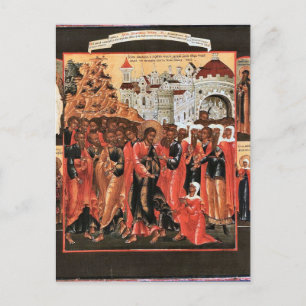 Cartão Postal Cura de uma Mulher Ortodoxa Sangrenta