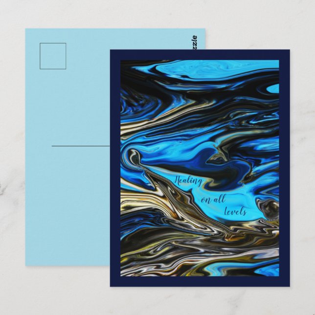Cartão Postal Cura em todos os níveis Postcard marmorada (Frente/Verso)