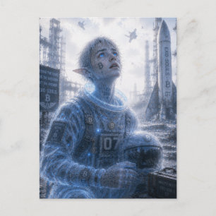 Cartão Postal Curiosidade / Astronauta / Plataforma de Lançament