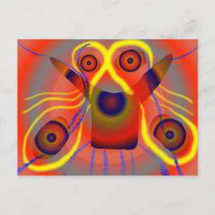 Cartão Postal Curioso cão de leão