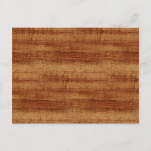 Cartão Postal Curly Koa Acacia Wood Grain Look
