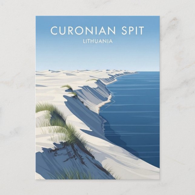 Cartão Postal Curonian Spit Lithuania Travel (Frente)