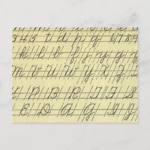 Cartão Postal Cursivo