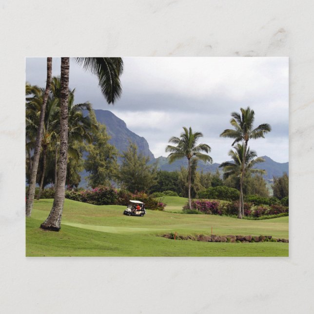 Cartão Postal Curso Poipu Bay Golf, Kauai, Havaí (Frente)