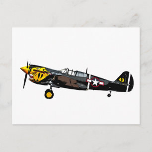 Cartão Postal Curtis P-40K Warhawk