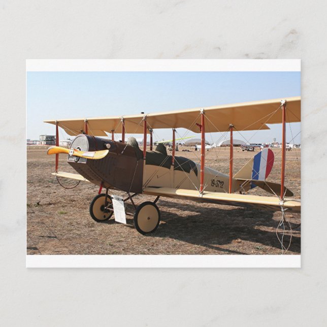 Cartão Postal Curtiss Jenny Biplane (Frente)