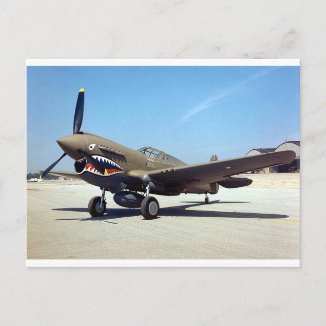Cartão Postal curtiss P-40 tomahawk (Frente)