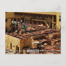 Cartão Postal Curtume de couro de Fez - Chouara Marrocos