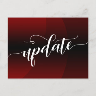 Cartão Postal Curva Vermelha Escura Adiou Aviso de Atualização d